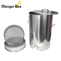 Réservoir à miel Menger Bee à double couche en acier inoxydable 201/304 de qualité alimentaire, capacité de 65 L, filtre, nouvel équipement d'élevage