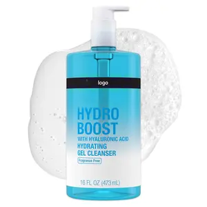OEM Hydro Boost Hydrating Gel Hyaluronic Acid Makeup Remover Facial Cleanser Foaming Gentle Face Wash