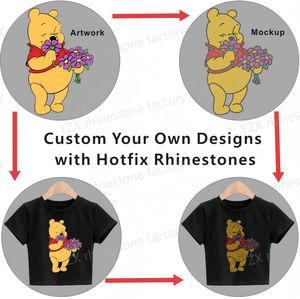 Preço de Fábrica no Atacado: Transferências de Strass Termocolantes Personalizadas, Pedras de Cristal Hotfix Flatback com Baixo MOQ para Moletons, Camisetas e Jaquetas - Product Image 4