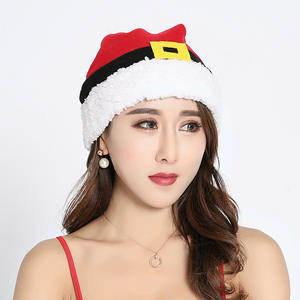 Lindo Gorro de Santa Claus de Felpa Polar para Fiestas Navideñas, Accesorio para el Cabello para Mujeres Adultas - Product Image 3