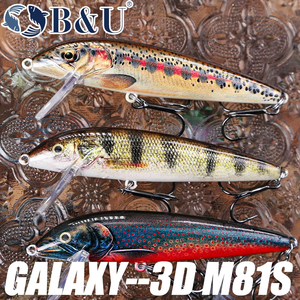 Señuelo de Pesca B&U JT38 de 81 mm y 13.9 g, Hundimiento Completo en la Columna de Agua, Tecnología de Impresión 3D, para Pesca de Lubina, Trucha y Perca en Agua Salada y Dulce - Product Image 3