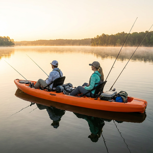 <span class=keywords><strong>Kayak</strong></span> de Pesca en Tándem para 2+1 Personas, Tipo Sit-on-Top, Doble Remo, Canoa de HDPE, <span class=keywords><strong>Kayak</strong></span> Familiar para Pesca en Lagos, Ríos y Mares - Product Image 1
