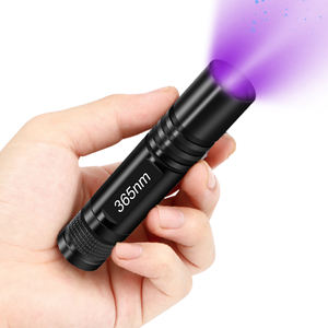पोर्टेबल 365nm नेतृत्व <span class=keywords><strong>UV</strong></span> फ्लैशलाइट मिनी अल्ट्रावायलेट लैंप आईपी 65 एल्यूमीनियम शरीर का एक बैटरी सहायक उपकरण - Product Image 4