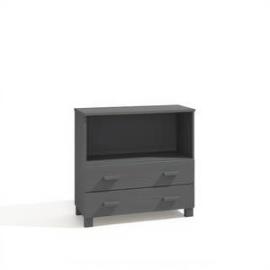 <b>Dark</b> Gray Solid Pine <b>Wood</b> <b>Sideboard</b> Modern Design With Drawers For Dining Room Furniture - Product Image 1