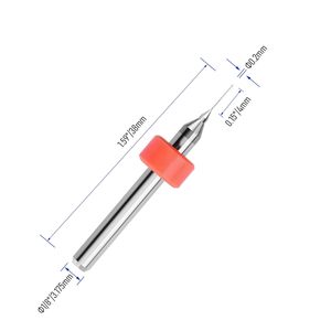 Forets pour PCB 1/8" à queue droite, micro-foret hélicoïdal en carbure de 0,2 mm sans finition pour circuits imprimés, pierre, <span class=keywords><strong>Dremel</strong></span>, bijoux - Product Image 2