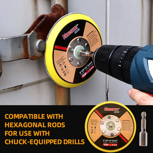 แผ่นรองขัดแบบ Hook and Loop ขนาด 5 นิ้ว 125 มม. เกลียว 5/16-24T สำหรับเครื่องขัด ใช้กับเครื่องมือขัดเงาไม้ โลหะ เฟอร์นิเจอร์ - Product Image 6