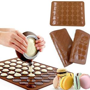 Silicone Macaron amaretto <span class=keywords><strong>pasticceria</strong></span> forno Bakeware stampo foglio Mat 30 cavità stampo fai da te 30 fori piccolo macaron cuscino stuoia di cottura - Product Image 2