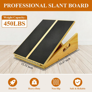 Planche inclinée en bois professionnelle, planche inclinée réglable et étireur de mollets, planche inclinée pour étirements des mollets - Product Image 5