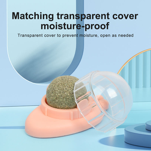 Jouet interactif pour chat : Balle rotative écologique à la catnip, style fruit, à fixer au <span class=keywords><strong>mur</strong></span>, avec friandises à la menthe - Product Image 4
