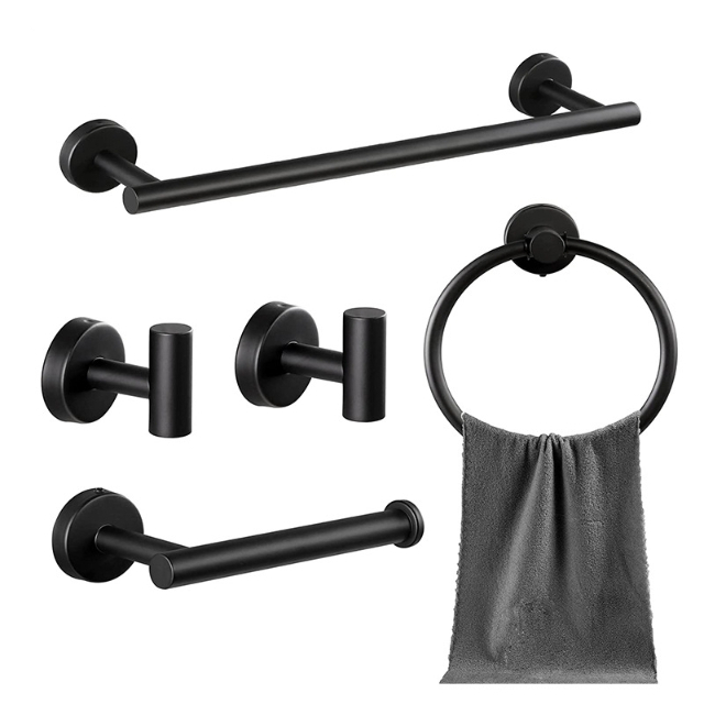 Set 5 pz cerchio grande nero
