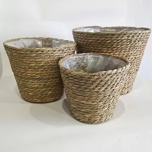 Hot sale custom Logo Large Tall Dirty Clothes Woven Jute Cotton Rope Laundry Hamper Storage Baskets for Living Room Toys