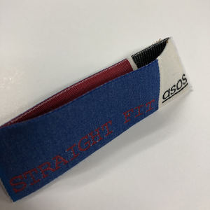 ป้ายผ้าทอสีแดงเข้ม,ป้ายเสื้อผ้าแฟชั่นดีไซน์ทันสมัยมีหลายสี - Product Image 6