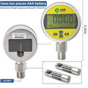 Ac gaz hidrolik basınç anahtarı ölçer kiti 1/4 Bsp 10 bar 200mm <span class=keywords><strong>lpg</strong></span> buzdolabı dijital basınç göstergesi Sus 304 3 "0-15 bar - Product Image 3