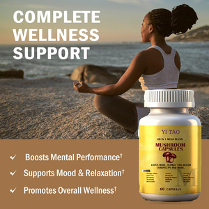 Natural Mushroom Complex Dietary Supplement <b>Powder</b> in Capsules OEM Private Label Customized Formula for <b>Energy</b> & Health - Product Image 3