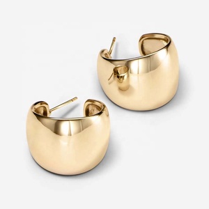 أقراط مطلية بالذهب عيار 18 قيراط مطلية بالذهب ، منتجات رائجة في وصول جديد ، أقراط للفتيات - Product Image 6