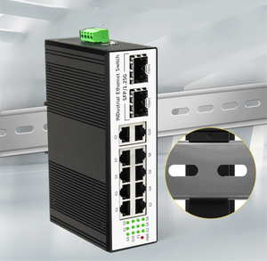 Bộ chuyển mạch mạng cáp quang công nghiệp Gigabit 8 cổng 1000Mbps PoE 8 <span class=keywords><strong>SFP</strong></span> 40 185 ° Switch Ethernet 1000Mbit chuẩn <span class=keywords><strong>F</strong></span> IP40 SNMP QoS, lắp ray DIN - Product Image 5