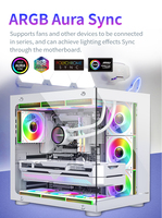 Ventilateur de refroidissement Gamer-X ARGB à roulement à billes 120 mm Prism 20dBA 4 broches PWM 56,8 CFM avec bloc latéral en plastique pour boîtier PC, durée de vie de 40 000 heures