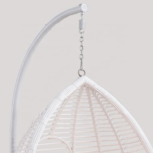 Modern Blue Wicker Rattan Patio Furniture Outdoor Garden Hanging Nest Swing <strong>Egg</strong> <strong>Chair</strong> with Stand - Product Image 6