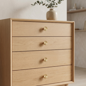 Moderne zonnebloemvormige kunststof gouden kastgrepen D=38mm Geschikt voor kleine handgrepen op slaapkamerkastdeuren - Product Image 5