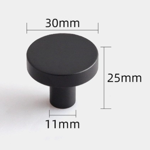 캐비닛 핸들 드레서 서랍 손잡이 알루미늄 합금 골드 간단한 솔리드 라운드 노브 - Product Image 3