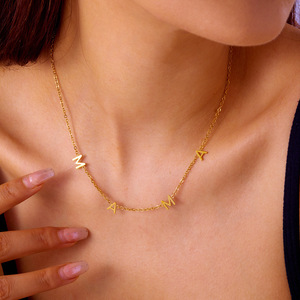 Collar con Letra MAMA, Acero Inoxidable, Chapado en Oro, Sin Deslustre, Cadena Minimalista para Clavícula, Estilo Moderno, Joyería para Mamá, Regalo para el Día de la Madre - Product Image 3