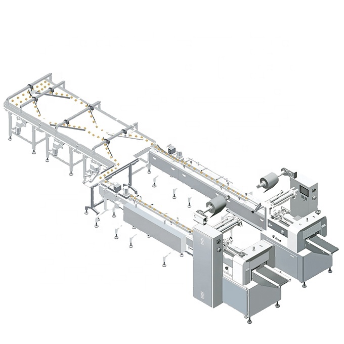 Автоматическая пищевая упаковочная машина для квадратных, круглых или удлиненных продуктов, таких как moonторт, яйцо/рис/горчичный торт, кекс