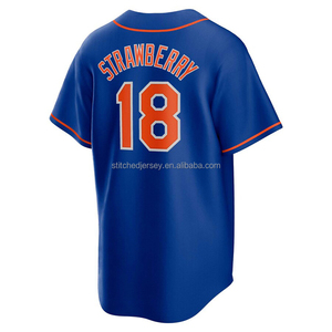 Nouvelle Collection 2026 : Style Homme Cousu Main # 12 # 18 # Maillot de baseball 22 Darryl Strawberry Francisco Lindor Juan Soto - Product Image 3