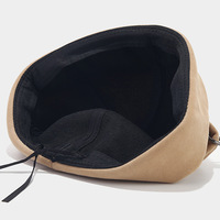 Nouveau Chapeau Homme Tendance Urbaine avec Logo OEM, Style Yuppie à Oreilles d'Ours, Version Coréenne, Anneau Métallique, Hip-hop, Sans Bord, Forme Melon