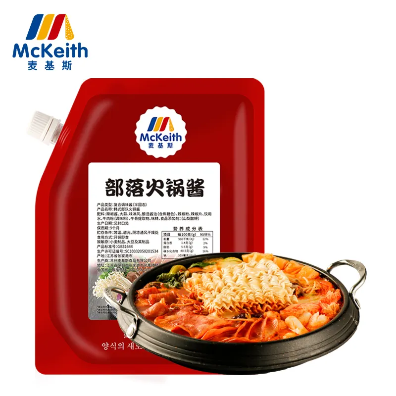 Mckeith Stammen Hot Pot Saus 1Kg/12 Bags/Carton Koreaanse Stijl Hot Pot Saus Hoge Kwaliteit Populaire in Korea Levering Snel