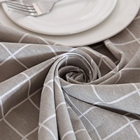 Nouvelle housse de table rectangulaire en coton et lin, style moderne, écologique, personnalisable, pour mariage, fête, banquet