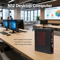 Mini PC Portátil con CPU Core I7, Microcomputadora de Escritorio para Juegos, Pantalla Dual, 7 USB, Logotipo Personalizado, Compatible con Sistema Operativo Win11 para Educación