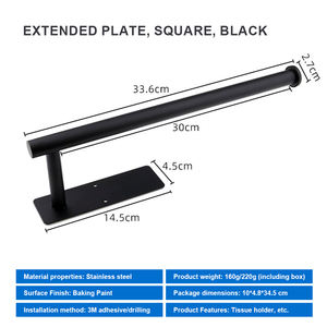 Porte-serviettes en papier avec options de montage vertical et horizontal pour usage domestique - Product Image 2