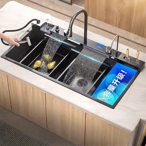 Le plus récent robinet sous le comptoir exclusif carré d'évier de cuisine multifonctionnel intelligent en acier inoxydable pour hôtels restaurants - Product Image 2
