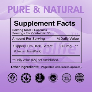 Cápsulas de Extracto de Corteza de Olmo Resbaladizo, Suplementos Herbales de Venta Caliente OEM ODM para la Salud Íntima de la Mujer - Product Image 3