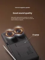 Lecteur vidéo radio FM portable F70 7 pouces 1080P, lampe torche d'urgence 4000 mAh, alarme SOS, lecteur MP3 pour les seniors et usage domestique