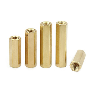 Wanqian Fasteners M3 Double-threaded Hex Copper Stud Metric Threaded Both Ends General Industry Use - Product Image 1
