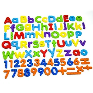 Juguete educativo de letras del alfabeto magnéticas, números personalizados, símbolos, aprendizaje en inglés