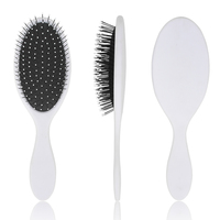 Brosse à Cheveux Ronde Rose Personnalisée et Colorée pour Femmes, Soin des Cheveux, Massage, Coussin Doux, Poils en Nylon, Salon Humide