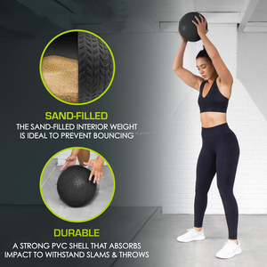Ballon lesté anti-éclatement personnalisé pour l'entraînement <span class=keywords><strong>CrossFit</strong></span>, ballon médical de 2 kg à 100 kg pour la musculation et l'entraînement du tronc - Product Image 4