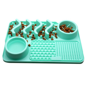 <strong>3</strong> in 1 Eco-Friendly Slow <strong>Feeder</strong> <strong>Dog</strong> <strong>Bowls</strong> Silicone Tapete Para Perros De Cups Pails Pet <strong>Bowls</strong> &amp; <strong>Feeders</strong> - Product Image 1