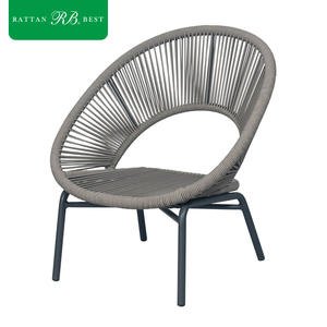 Chaise longue d'extérieur ronde en aluminium tressé radial artistique moderne pour ensemble de <span class=keywords><strong>jardin</strong></span> et balcon - Product Image 2