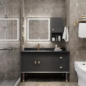 CA Water mark Australia Dusch schrank Holz waschbecken Luxus Modern Floating Bathroom Vanitie With Sink
