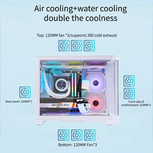 Fantasy WuKong Carte mère en verre trempé incurvé Gaming RGB Computer Case avec 360mm CPU Liquid Cooler Support pour les joueurs - Product Image 2