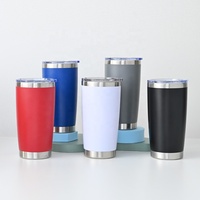 Mug Kopi Perjalanan Anti Bocor Bebas BPA, Dinding Ganda Vakum Terisolasi, Stainless Steel 20/30oz dengan Logo Kustom