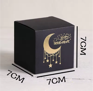 Nuove Mini Buste Regalo per Eid in Nero, Bianco e Verde <span class=keywords><strong>con</strong></span> Elegante Design a <span class=keywords><strong>Mezzaluna</strong></span> Dorata e Decorazione a <span class=keywords><strong>Stella</strong></span> - Product Image 6