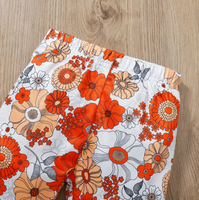 Ensembles personnalisés pour filles de 3 ans : Vêtements d'été tricotés avec lettres, manches courtes et shorts fleuris – Tenues de qualité pour enfants