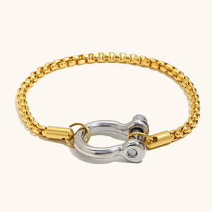 Dingran, pulsera de cadenas con patrón de bloqueo de acero inoxidable, joyería al por mayor de fábrica libre de deslustre para mujer - Product Image 4