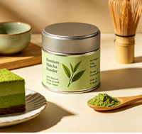 Poudre de thé vert Matcha pur en marque blanche, boîte de 1 kg en vrac, logo personnalisé, sachet écologique, complément détox pour la perte de poids, vente au détail