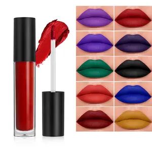 High Quality Matte Liquid Lipstick Vegan Clean Ladies Cosmetic Velvet Liquid Lipstick Private Label