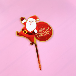 ของตกแต่งเค้กคริสต์มาสอะคริลิค รูปมนุษย์หิมะ ซานต้า กวางเรนเดียร์ ต้นคริสต์มาส สำหรับตกแต่งเค้กในงานปาร์ตี้วันหยุด - Product Image 4